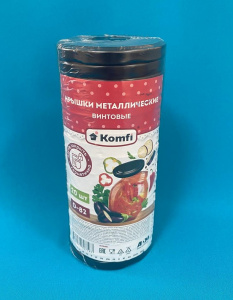 Крышки винтовые D82 .Черные Komfi (KVR4BL) (20/800)