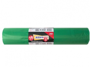 Мешки хоз. "МЕШКОFF" ПВД 360л. (10шт/рул) (ЗЕЛЕНЫЙ) (5)